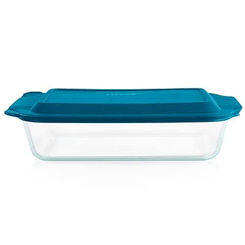 Pyrex Deep 9x13-Inch Glass Baking Dish with Lid, Deep Casserole Dish
