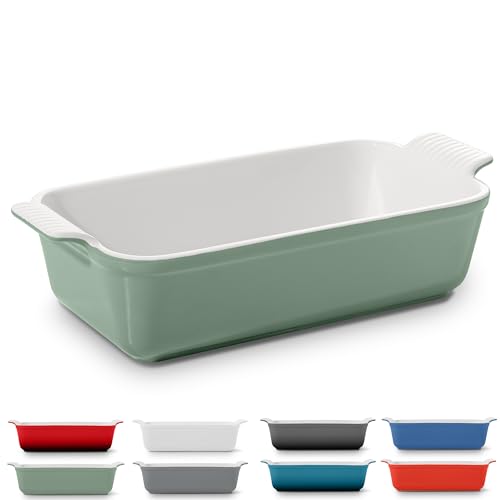Stoneware Loaf Pan | Non-Stick for Perfect Baking and Bread Making | 1lb Loaf Pan [Sage Green]