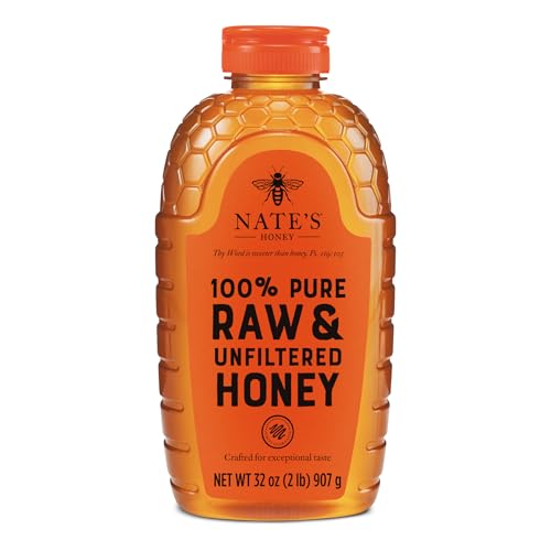 Nature Nate&rsquo;s 100% Pure, Raw & Unfiltered Honey; 32oz. Squeeze Bottle; Award-Winning Taste