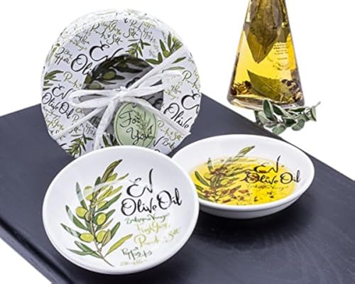 EV Olive Oil Dipping Dishes Gift Set of 2