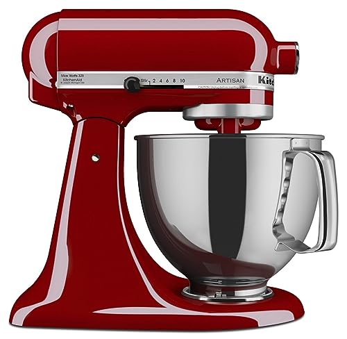 KitchenAid Artisan Tilt-Head Stand Mixer with Pouring Shield, 5-Quart, Empire Red