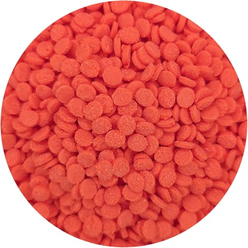 Red Edible Round Confetti Sequin Sprinkles, 8 ounces