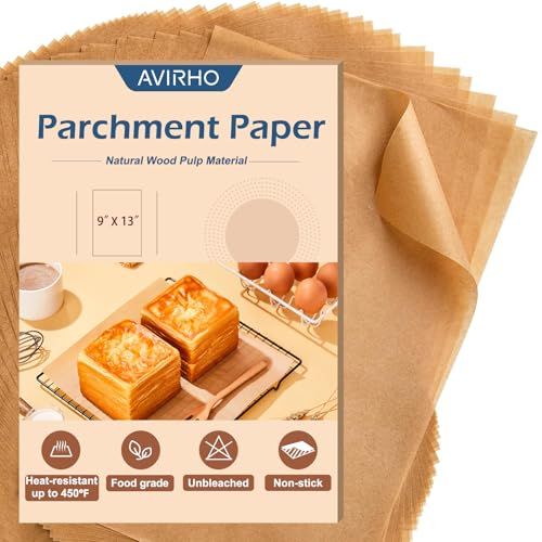Parchment Paper Baking Sheets, 9x13IN Precut Non-Stick Parchment Paper