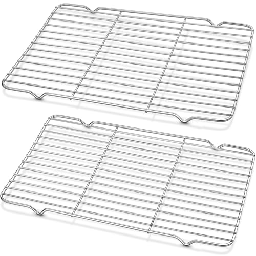 Cooling Rack and Baking Rack with Stainless Steel, 2 - Pack 10 x 15 Inches