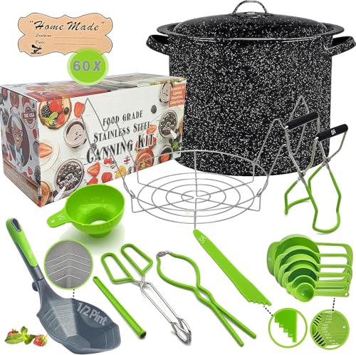 Canning Pot with Rack and full Set