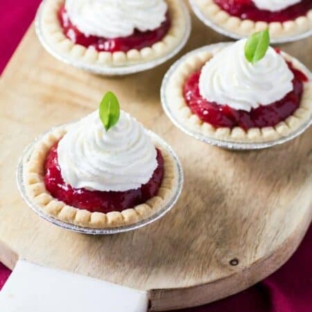 Super Easy Rhubarb Tarts hero.